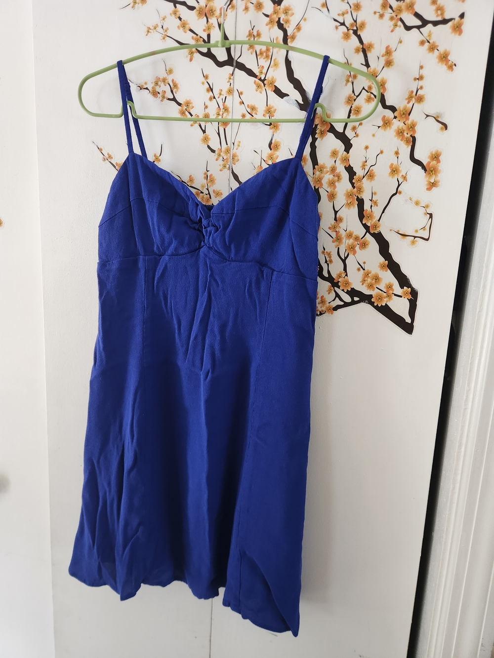 Wilfred Royal Blue Spaghetti-Strap Mini Dress